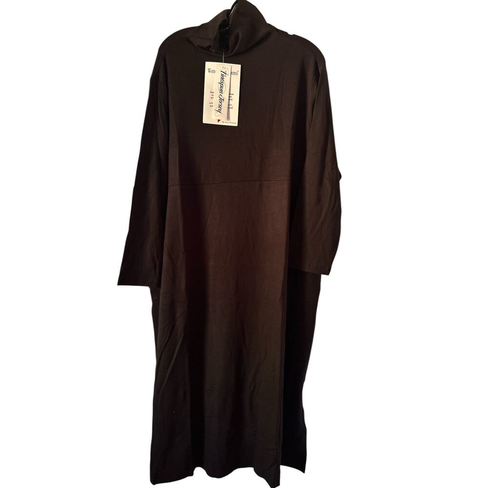 Women With Control Jersey Tummy Control Long Dress Black Size 2XP